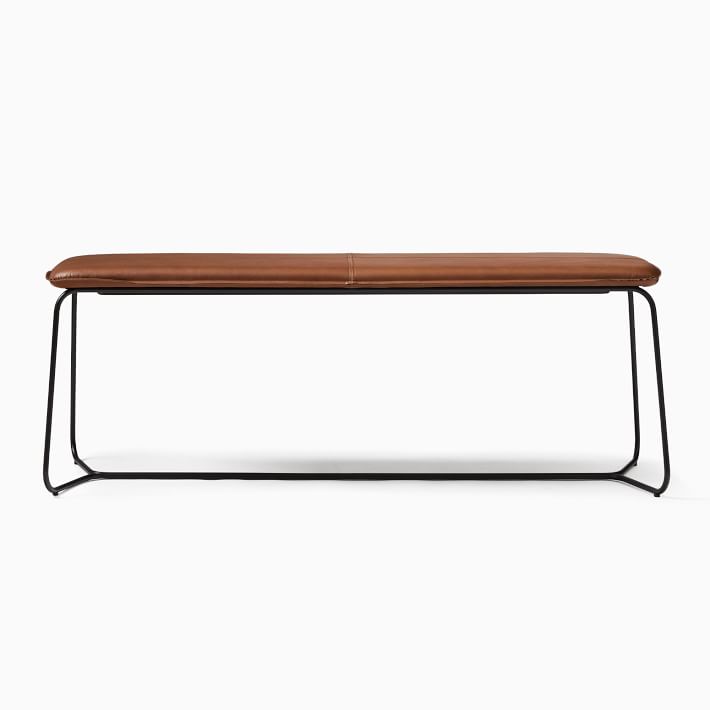 Slope Leather Dining Bench (52") West Elm