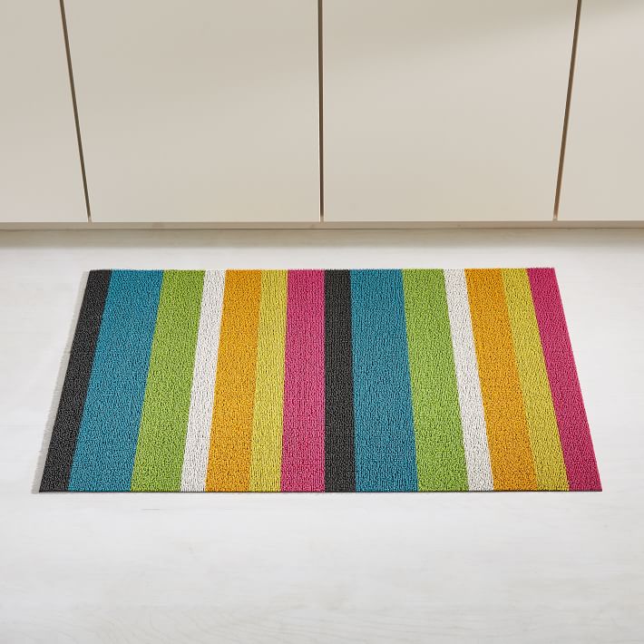 Chilewich Bold Stripe Shag Doormat - Multi