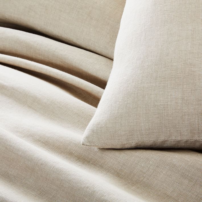 Hemp & Cotton Solid Duvet Cover & Shams West Elm