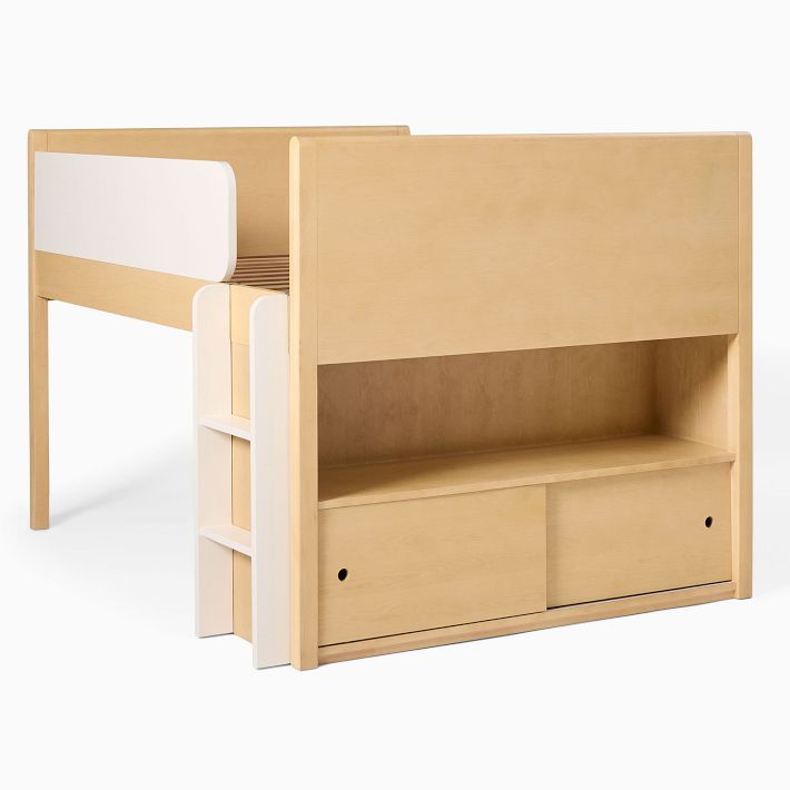 Ziggy Low Loft Bed w/ Desk & Dresser West Elm