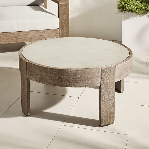 Portside Outdoor Round Coffee Table (34") West Elm
