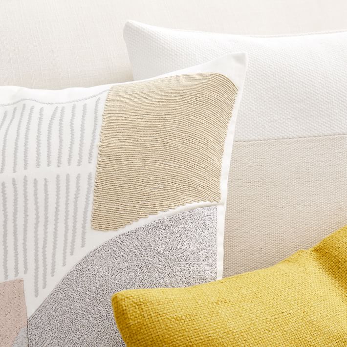 Color Crush Pillow Cover Set - White  White pillows, Pillows, West elm  pillows