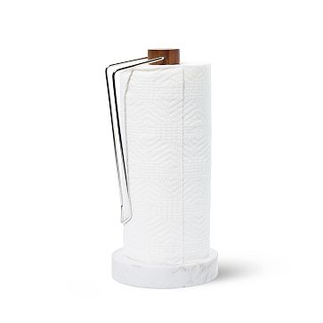 Preston Marble & Wood Paper Towel Holder