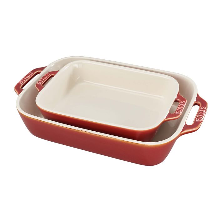 Casafina Ceramic Baking Dish, 3 Sizes, 2 Shapes, Square or