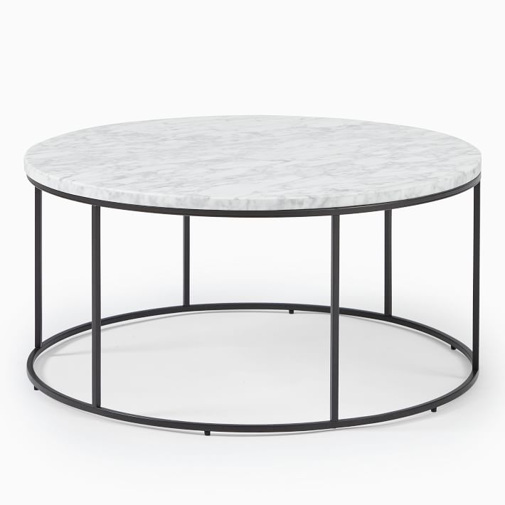 Streamline Round Coffee Table Modern Living Room Furniture West Elm