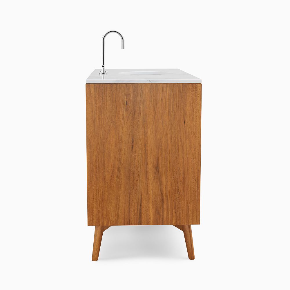 MidCentury Open Storage Single Bathroom Vanity (24"49") Acorn