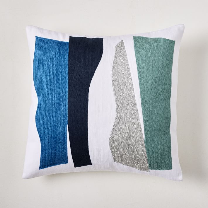 Crewel Wavy Cutouts Pillow Covers West Elm