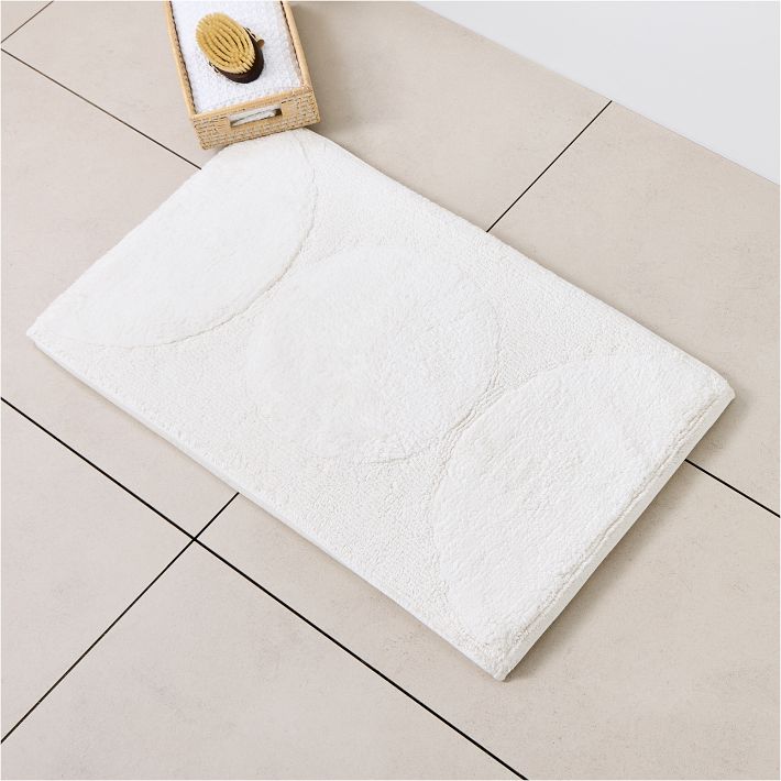 White Bathroom Rugs Memory Foam Bath Mats for Bathroom Floor Mats