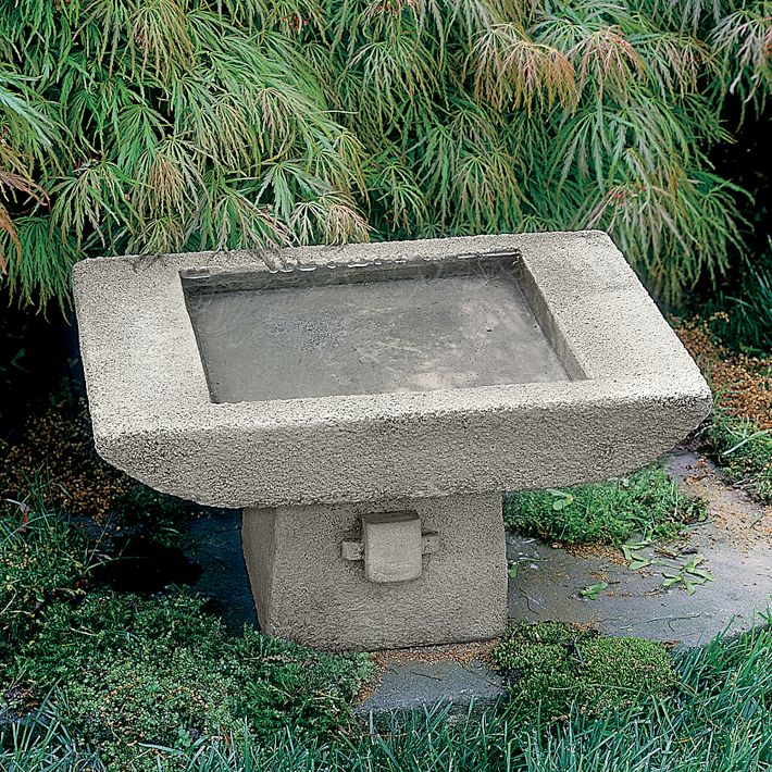 Stone Bird Bath West Elm