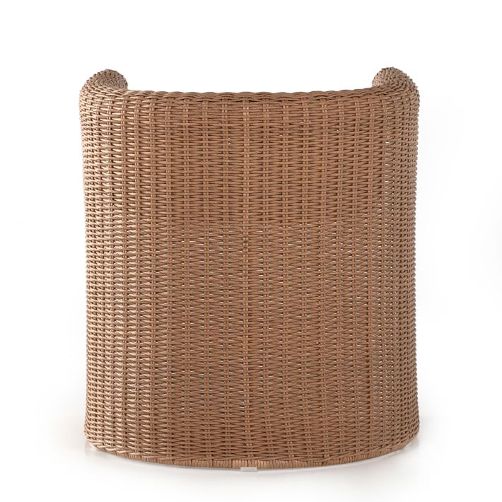 Outdoor Rounded Woven Dining Chair | West Elm