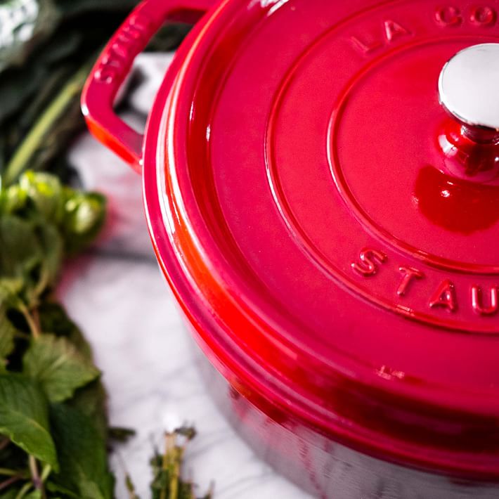  Staub Cast Iron 7-qt Round Cocotte - Cherry, Made in