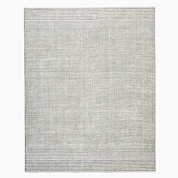 Madia Industrial Solid & Striped Distressed Grey Rug