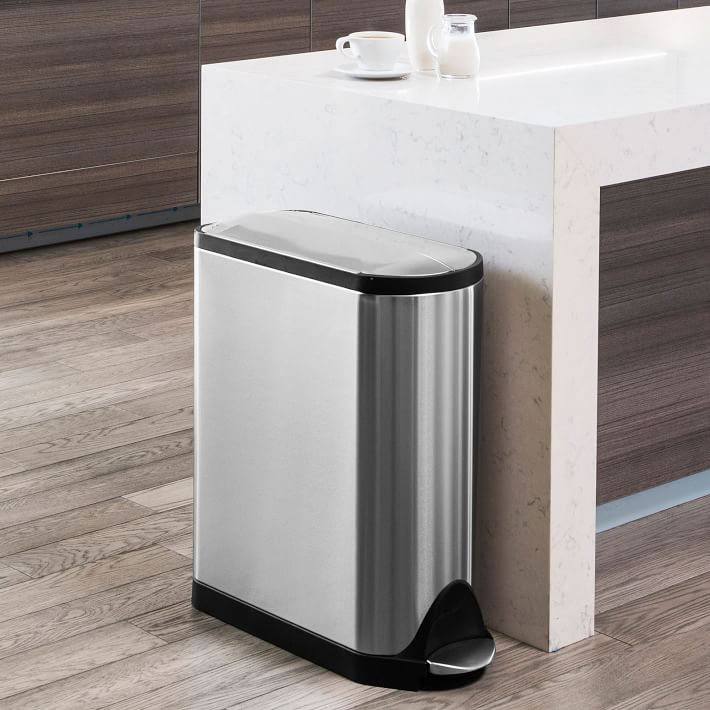 40L dual compartment butterfly step can - simplehuman