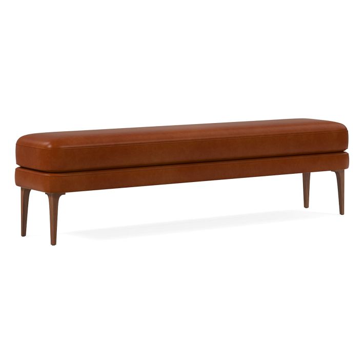 Auburn Leather Bench