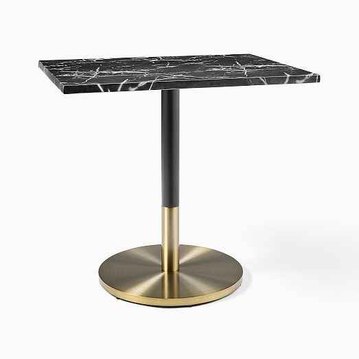 Orbit Faux Marble Restaurant Table - Rectangle | West Elm