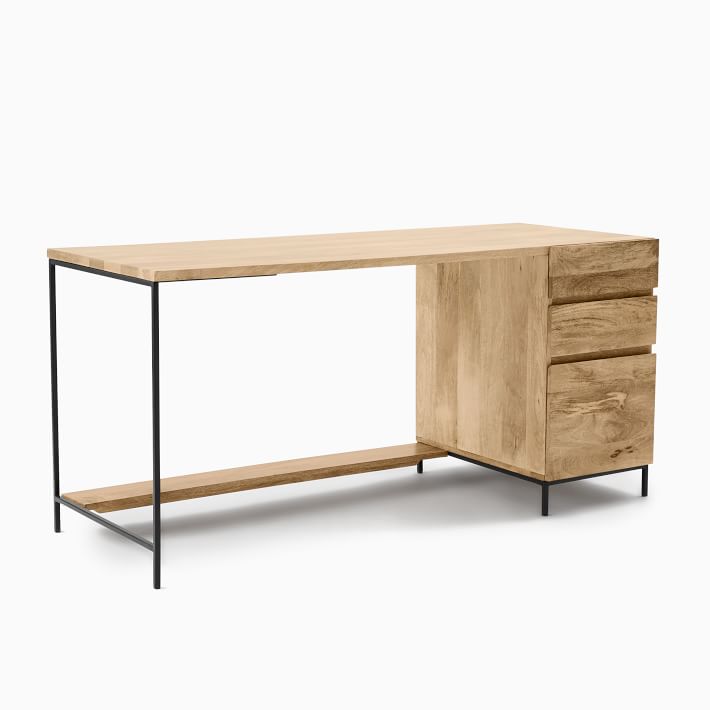 Wood Rustic Desk With Drawers Irondale Modular Desk – LOOMLAN