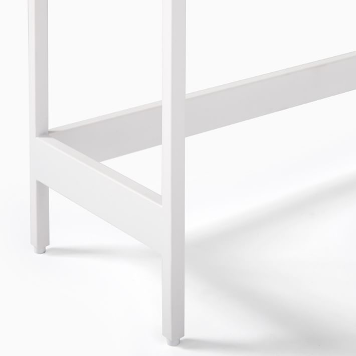 White Slatted Bathroom Wall Shelf - AEWholesale