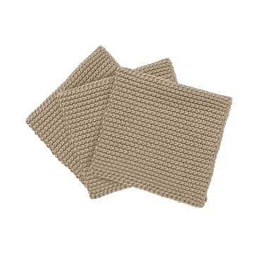 Waffle Cotton Dish Cloths Set of 3