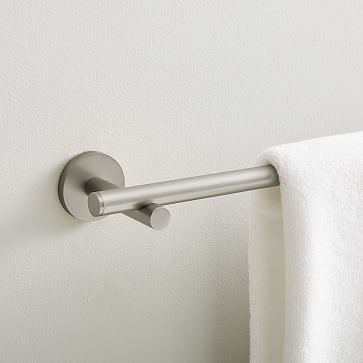 Modern Overhang Bathroom Hardware - Brushed Nickel | West Elm