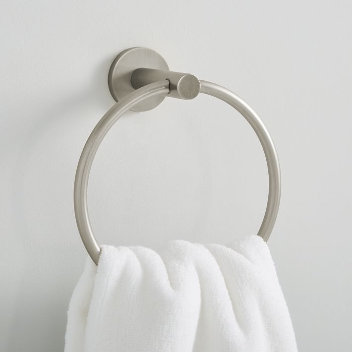 Modern Overhang Bathroom Hardware Brushed Nickel West Elm
