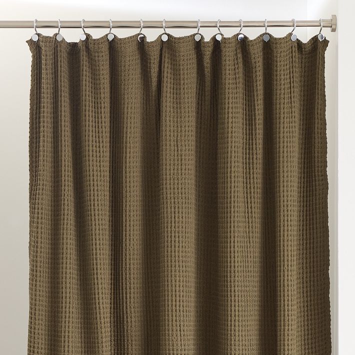 Plush Waffle Shower Curtain | West Elm