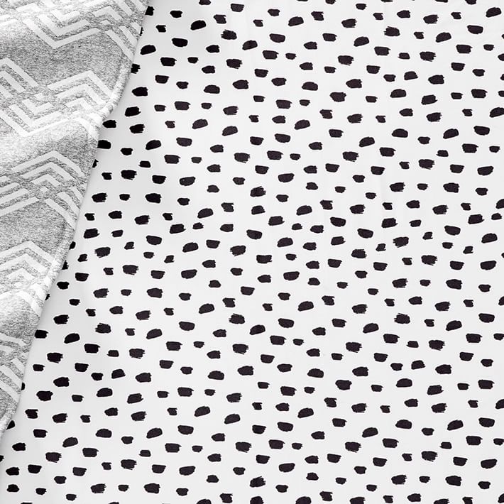 Brushstroke Dot Crib Fitted Sheet West Elm