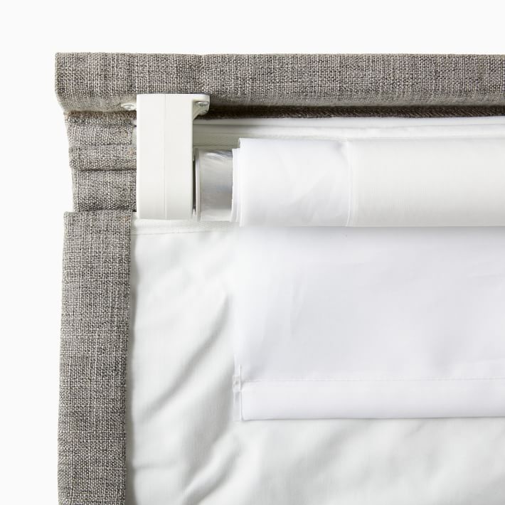 Crossweave Cordless Roman Shades & Blackout Lining West Elm