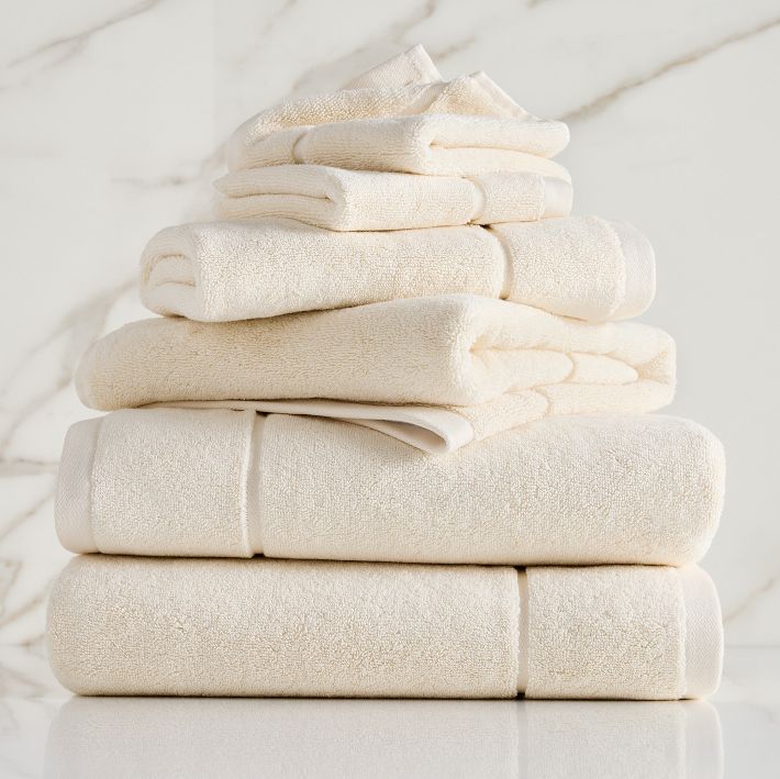 Organic 800-Gram White Turkish Bath Towels