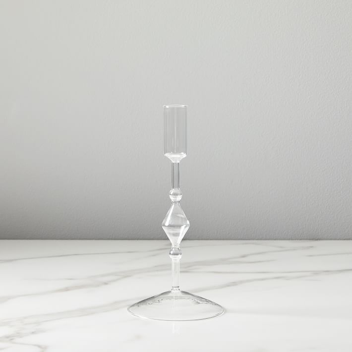 Paradiso Clear Glass Taper Holders West Elm