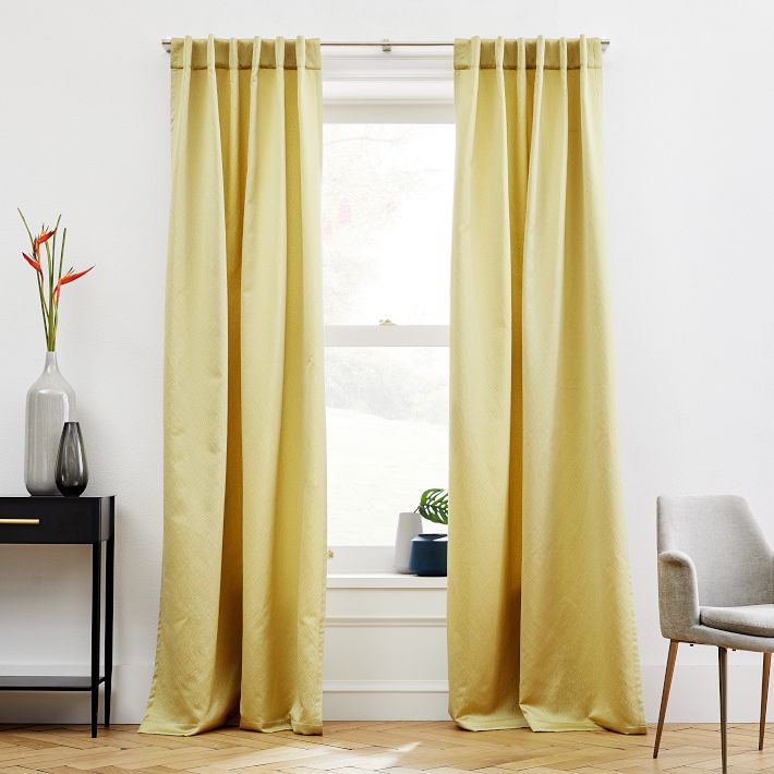 Allover Textured Jacquard Fog Velvet Curtain