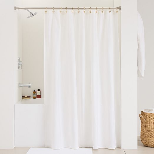Solid Canvas Shower Curtain West Elm