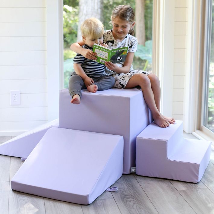 Foamnasium X PBK Blocksy Heathered Basketweave Kids Couch, 60% OFF