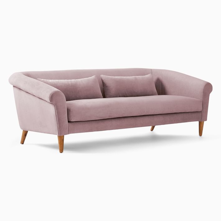 West elm online pink couch