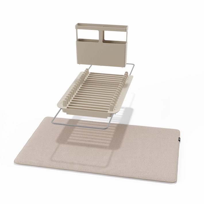 Williams Sonoma Umbra Udry Dish Rack and Dish Drying Mat