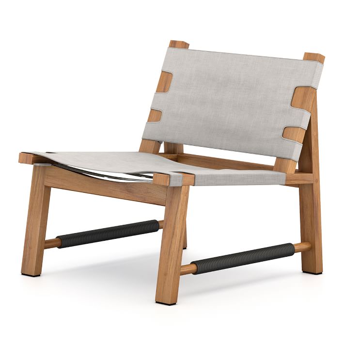 Teak Outdoor Sling Chair | West Elm