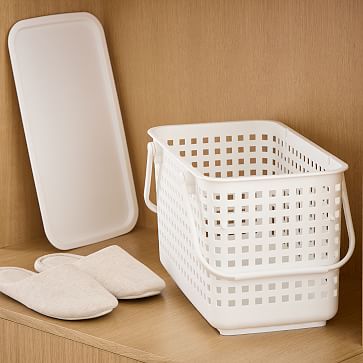 Stackable Plastic Baskets w/ Lid