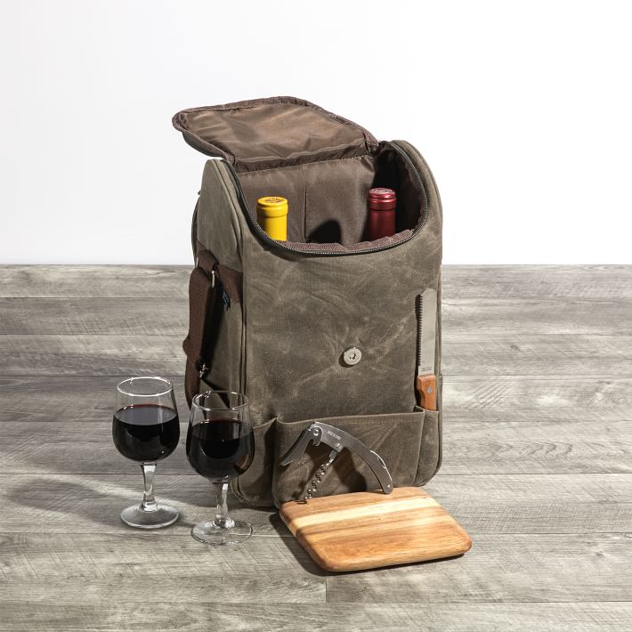 Rustico Napa Double Wine Tote in Field Tan and Saddle HS0006-0237