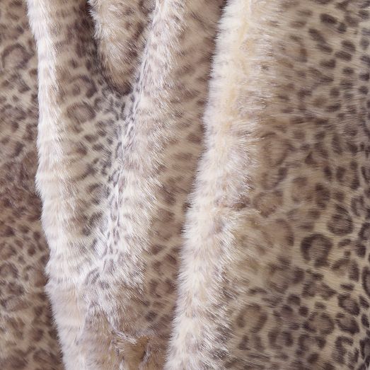 Faux Fur Leopard Throw | West Elm