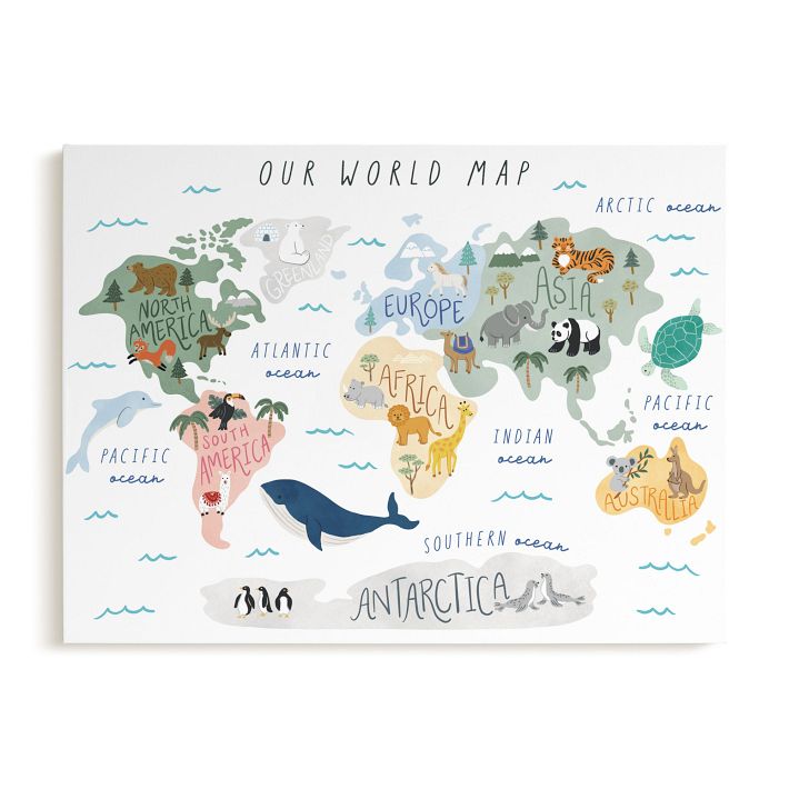 world map poster for kids