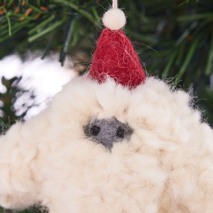 Felt Yeti Ornament