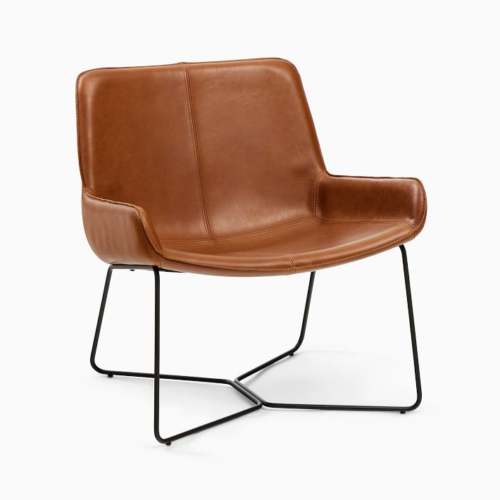 West elm discount slope leather chair