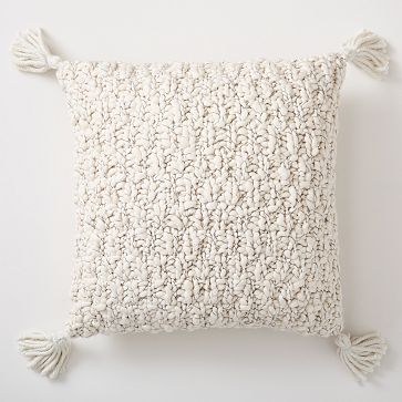 Ivory Chunky Wool Lumbar Pillow