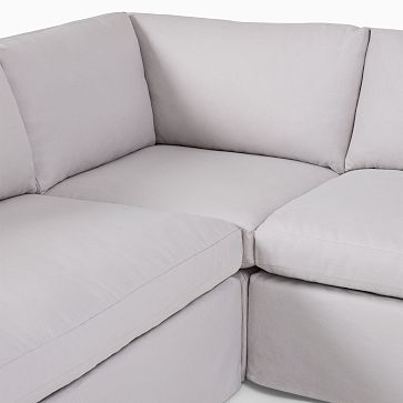 Marin Skirted Slipcover 3-Piece L-Shaped Sectional (114