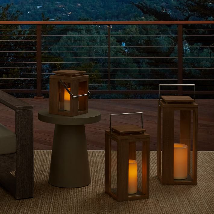 Portside Outdoor Wood Lanterns