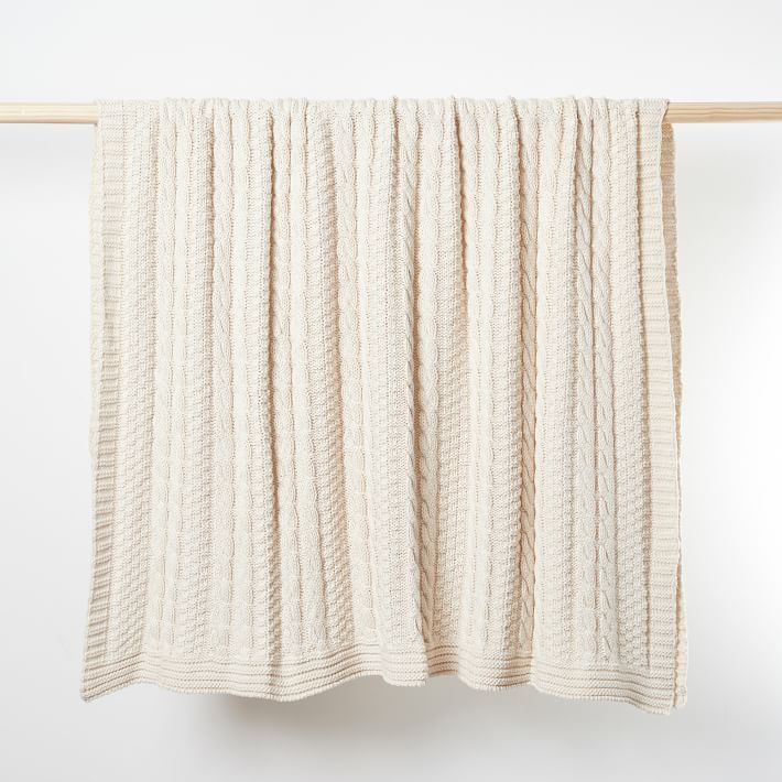 Made Here New York Cotton Fisherman Knit Throw West Elm