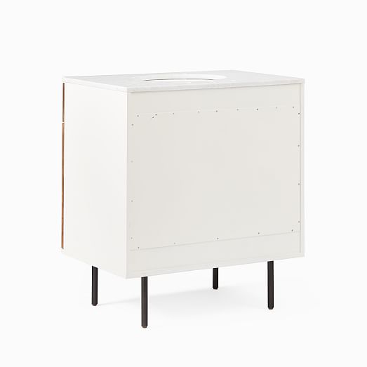 Reclaimed Wood & Lacquer Single Bathroom Vanity West Elm