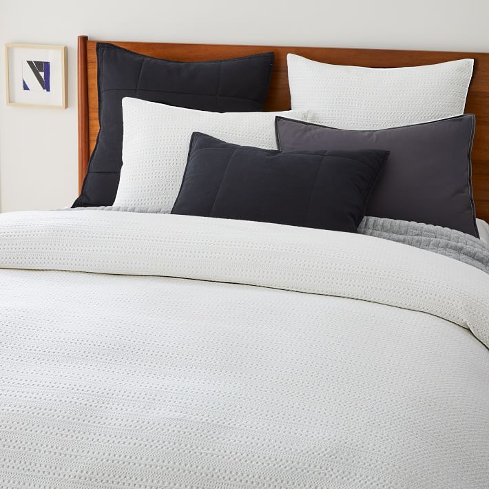 Organic Textured Waffle Duvet Cover & Shams West Elm