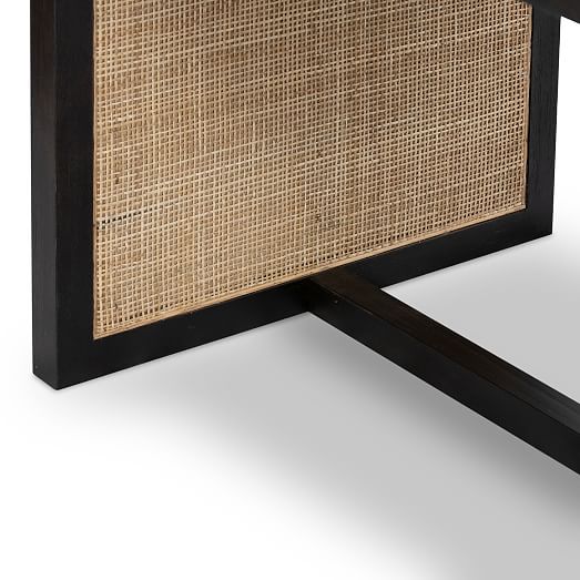 Yvette Woven Rectangle Dining Table (84") | West Elm