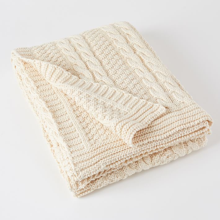 West elm discount cotton knit throw