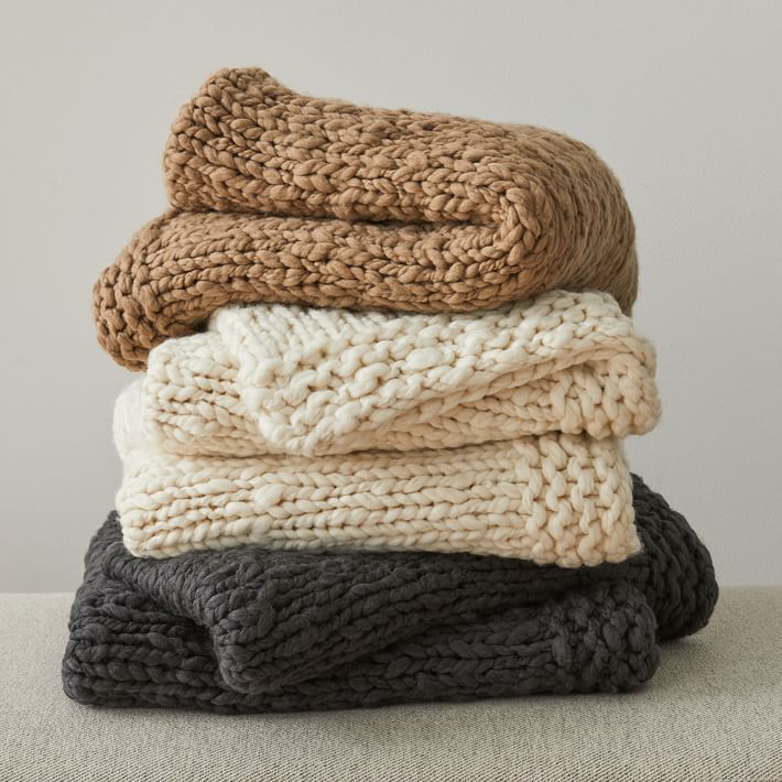 Wool Knit Throw West Elm